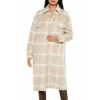 Plaid Drop-Sleeve Trench Coat Plaid Drop-Sleeve Trench Coat