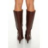 Pointed Faux Leather Stiletto Boots Pointed Faux Leather Stiletto Boots