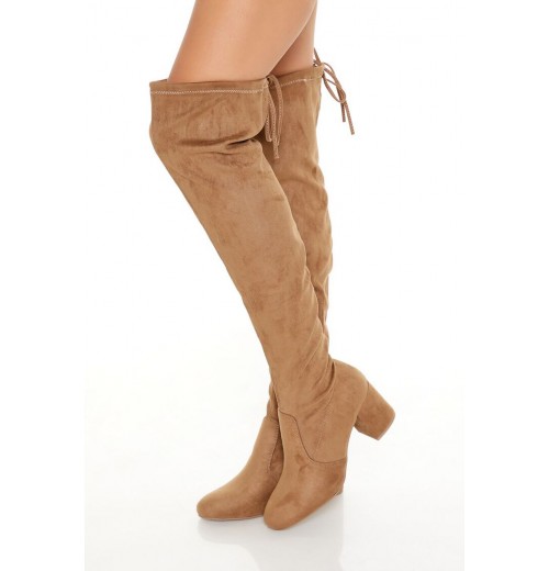 Faux Suede Over-the-Knee Boots Faux Suede Over-the-Knee Boots
