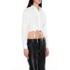 Cropped Lace-Up Shirt Cropped Lace-Up Shirt