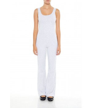 Sleeveless Flare-Leg Jumpsuit