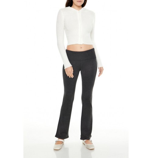 Sweater-Knit Foldover Flare Pants Sweater-Knit Foldover Flare Pants