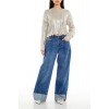 Metallic Cable Knit Sweater