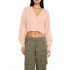 Fuzzy Ribbed Cardigan Sweater