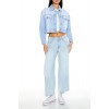 Denim Cropped Trucker Jacket Denim Cropped Trucker Jacket