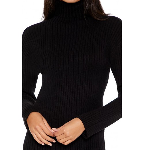 Turtleneck Mini Sweater Dress Turtleneck Mini Sweater Dress