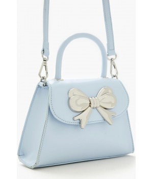Faux Leather Bow Crossbody Bag