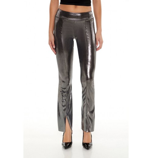 Metallic Mid-Rise Flare Leggings Metallic Mid-Rise Flare Leggings
