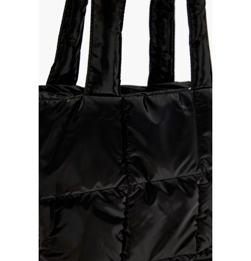 Quilted Faux Leather Tote Bag Quilted Faux Leather Tote Bag