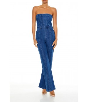 Denim Tube Jumpsuit