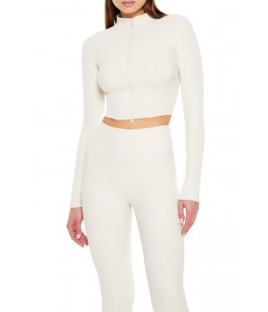 Active Cropped Zip-Up Jacket