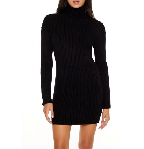 Turtleneck Mini Sweater Dress Turtleneck Mini Sweater Dress