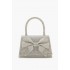 Rhinestone Bow Flap Top Handbag