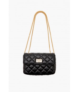 Quilted Faux Leather Crossbody Bag