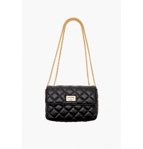 Quilted Faux Leather Crossbody Bag Quilted Faux Leather Crossbody Bag
