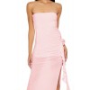 Rosette Ruffle Maxi Tube Dress Rosette Ruffle Maxi Tube Dress