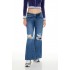 Cutout Low-Rise Baggy Jeans