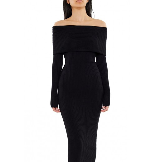 Off-the-Shoulder Midi Sweater Dress Off-the-Shoulder Midi Sweater Dress
