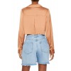 Satin Cropped Shirt Satin Cropped Shirt