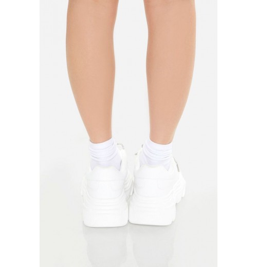 Glitter Lace-Up Platform Sneakers Glitter Lace-Up Platform Sneakers