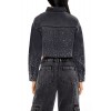 Cropped Rhinestone Denim Shirt Cropped Rhinestone Denim Shirt