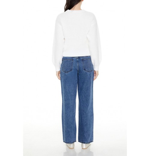 Heart Embroidered High-Rise Jeans Heart Embroidered High-Rise Jeans