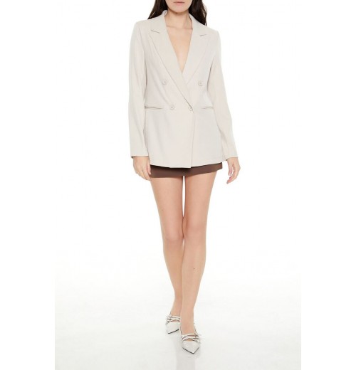 Plunging Double-Breasted Blazer Plunging Double-Breasted Blazer