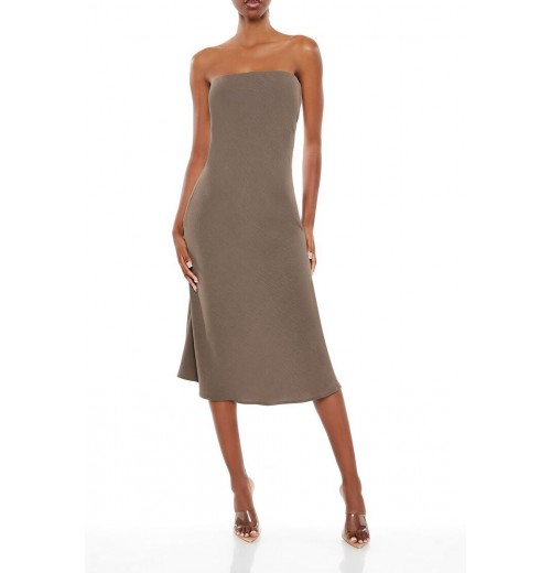 Strapless Midi Slip Dress Strapless Midi Slip Dress