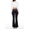 Striped Foldover Flare Leggings Striped Foldover Flare Leggings