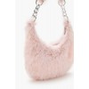 Faux Fur Crescent Shoulder Bag Faux Fur Crescent Shoulder Bag