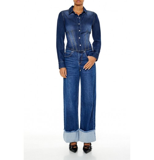 Stretch-Denim Long-Sleeve Shirt Stretch-Denim Long-Sleeve Shirt