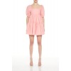Puff-Sleeve Babydoll Mini Dress Puff-Sleeve Babydoll Mini Dress