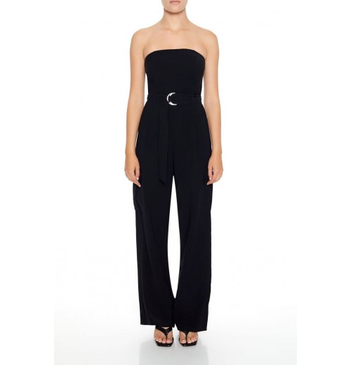 Belted Strapless Cargo Jumpsuit Belted Strapless Cargo Jumpsuit