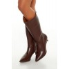 Pointed Faux Leather Stiletto Boots Pointed Faux Leather Stiletto Boots