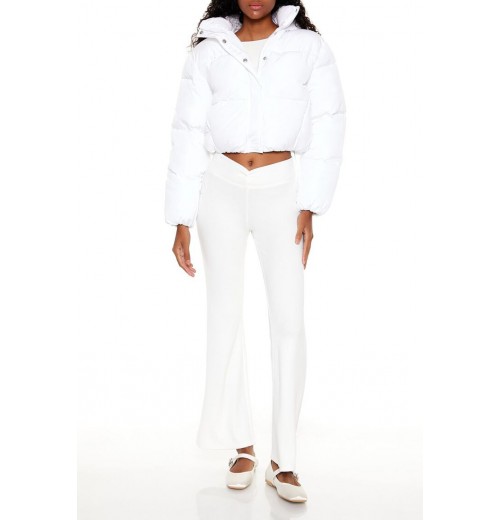 Hooded Cropped Puffer Jacket Hooded Cropped Puffer Jacket
