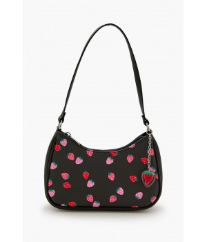 Strawberry Print Shoulder Bag