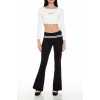Striped Foldover Flare Leggings Striped Foldover Flare Leggings