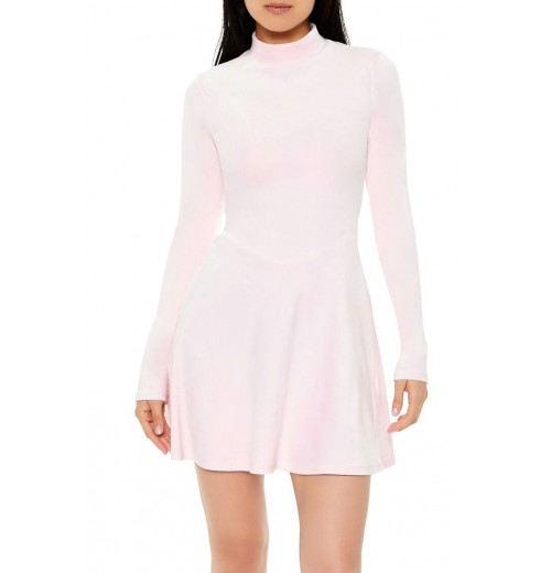 Velour Skater Mini Dress Velour Skater Mini Dress