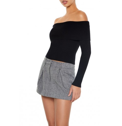 Ribbed Off-the-Shoulder Sweater Ribbed Off-the-Shoulder Sweater