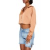 Satin Cropped Shirt Satin Cropped Shirt