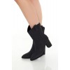 Faux Suede Pointed Toe Booties Faux Suede Pointed Toe Booties
