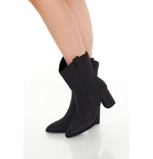 Faux Suede Pointed Toe Booties Faux Suede Pointed Toe Booties