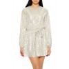 Sequin Long-Sleeve Mini Dress Sequin Long-Sleeve Mini Dress