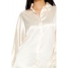 Pinstriped Dolman-Sleeve Satin Shirt Pinstriped Dolman-Sleeve Satin Shirt