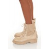Faux Suede Combat Booties Faux Suede Combat Booties