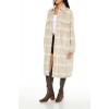Plaid Drop-Sleeve Trench Coat Plaid Drop-Sleeve Trench Coat