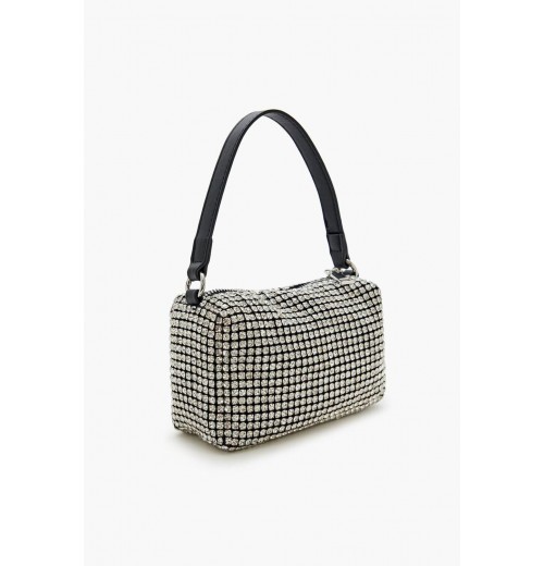 Rhinestone & Faux Leather Handbag Rhinestone & Faux Leather Handbag