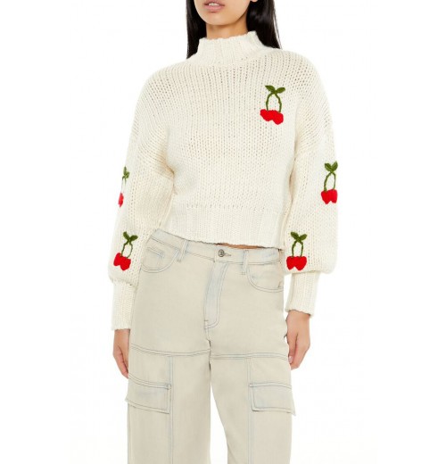 Cherry Mock Neck Sweater Cherry Mock Neck Sweater