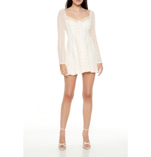 Embroidered Sweetheart Mini Dress Embroidered Sweetheart Mini Dress