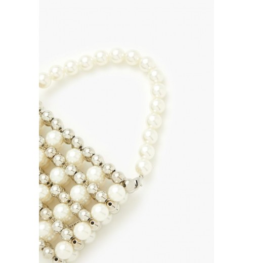 Faux Pearl Beaded Crossbody Bag Faux Pearl Beaded Crossbody Bag